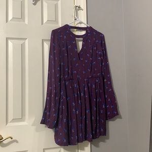 Free People floral v-neck dress
